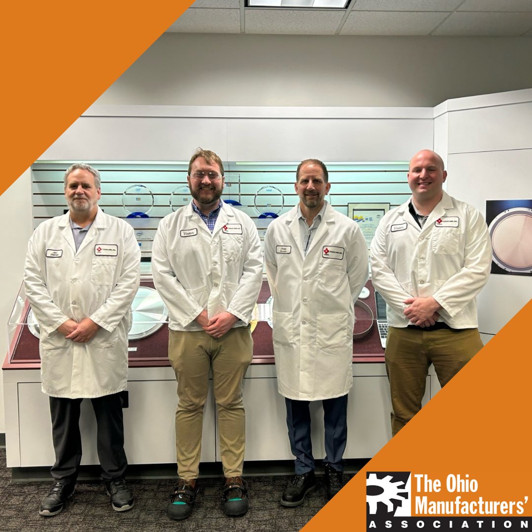 OHIOMFG's tweet image. Today OMA staff were treated to a tour of the phenomenal Tosoh SMD Grove City campus, a leader in chemical and advanced materials manufacturing, including a preferred supplier for @intel in producing semiconductors.

Thank you for hosting our staff! #MakeItHere