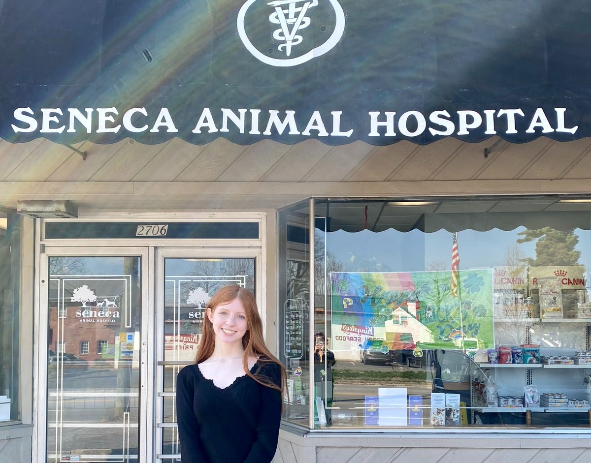 Thanks to Seneca Animal Hospital for the wonderful job shadow experience! Aspiring Veterinarian Kaelyn had the opportunity to see pet surgery & wellness care. #WeAreJCPS #TAPPcareers 🐕🐈 @SenecaAC