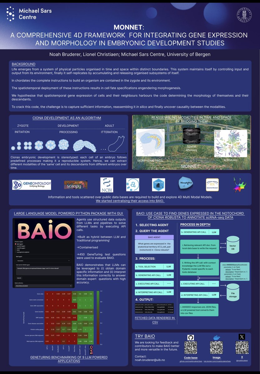 Check out my poster about multi modal models and connecting to public databases through natural langage @embl during the AI and biology symposium #EESAIBio @MSarsCentre @NCBI #baio #MONNET
