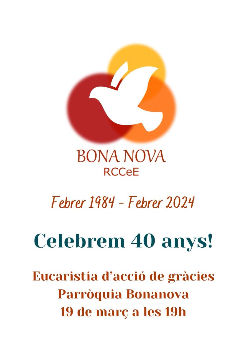 BlocRCCeE's tweet photo. RCCeE a Catalunya: El Grup Bona Nova celebra 40 anys! https://t.co/rAaytm0zUP https://t.co/pmGQe0r9f7