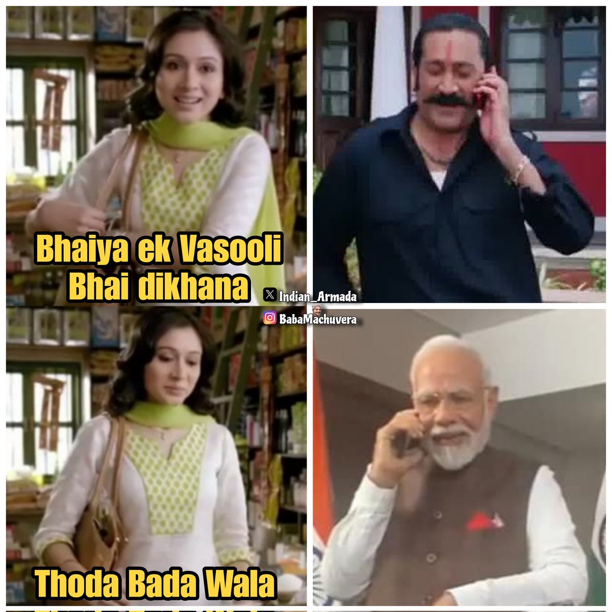 indian_armada's tweet photo. #ElectoralBondsScam करके लोगो से पैसे ऐंठने वाला वसूली भाई मतलब #चंदा_चोर_मोदी. https://t.co/79o8Q74tq8