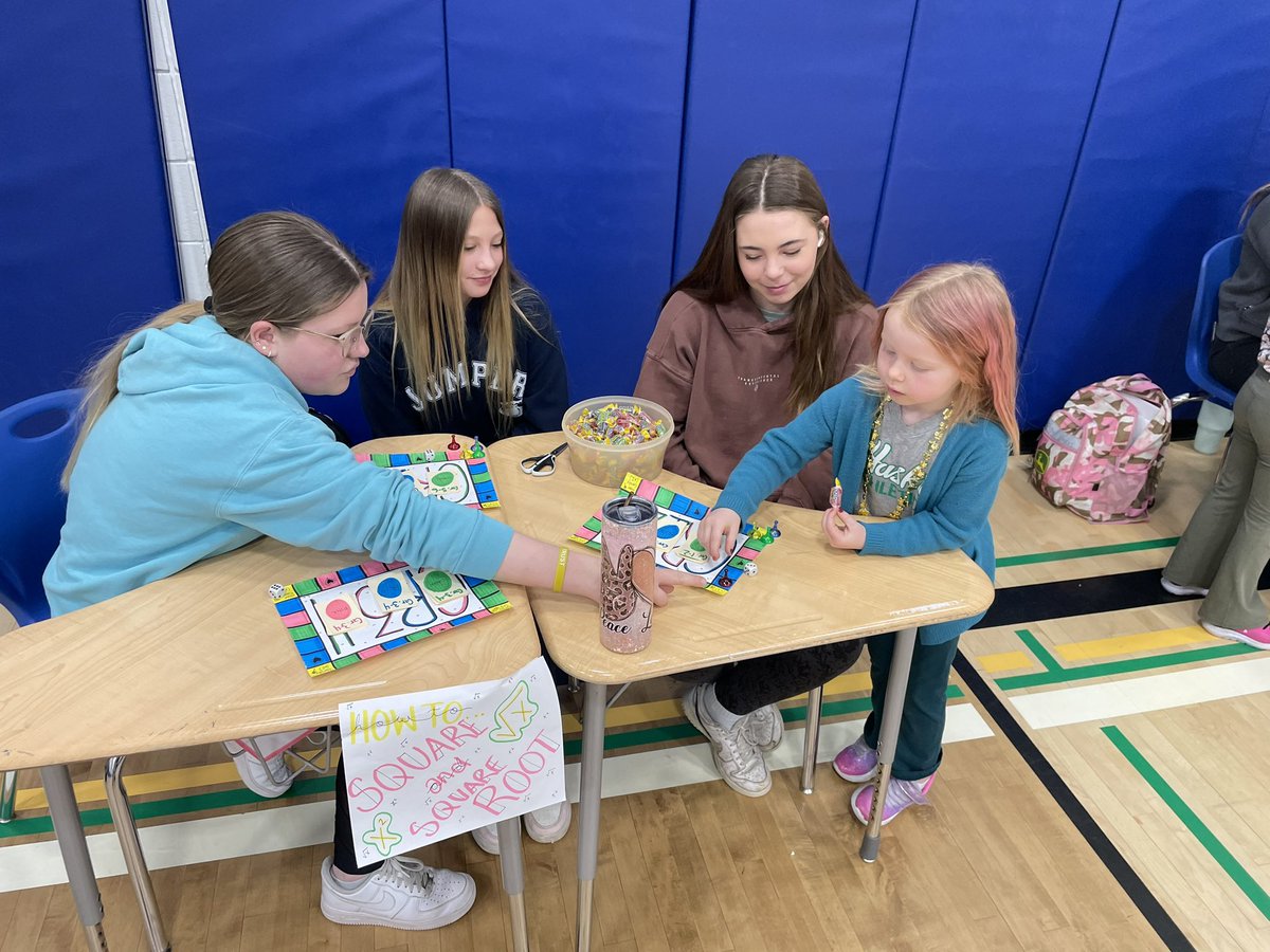 Math Faire was a wild success. So many students spent hours doing math by playing games, like little kindergartners, adding and subtracting integers with modelling blocks! What a mathematical morning! #rvsed <a href="/IndusRvs/">Indus School</a>