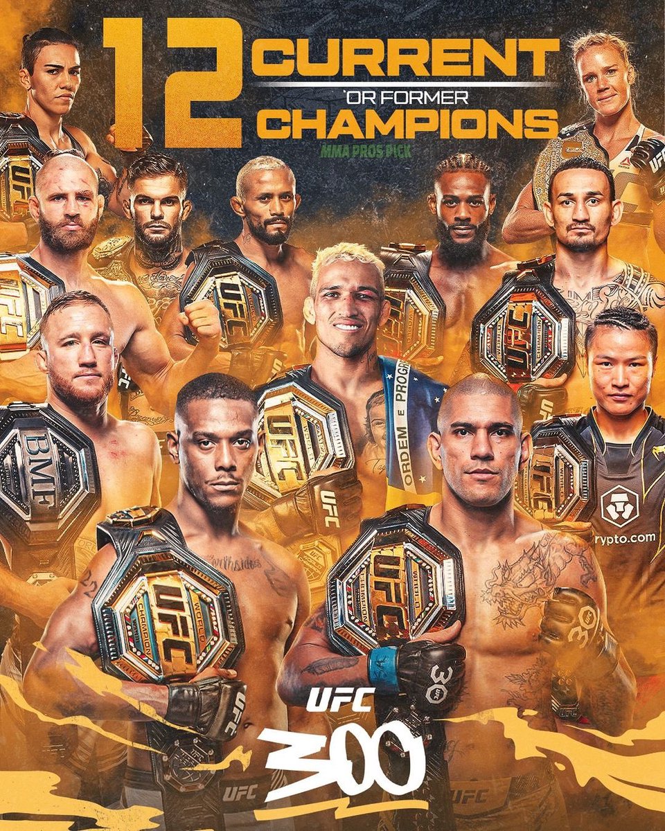 LA PROCHAINE CARTE #UFC300 RÉUNIRA 12 CHAMPIONS OU ANCIEN CHAMPIONS 🤯
