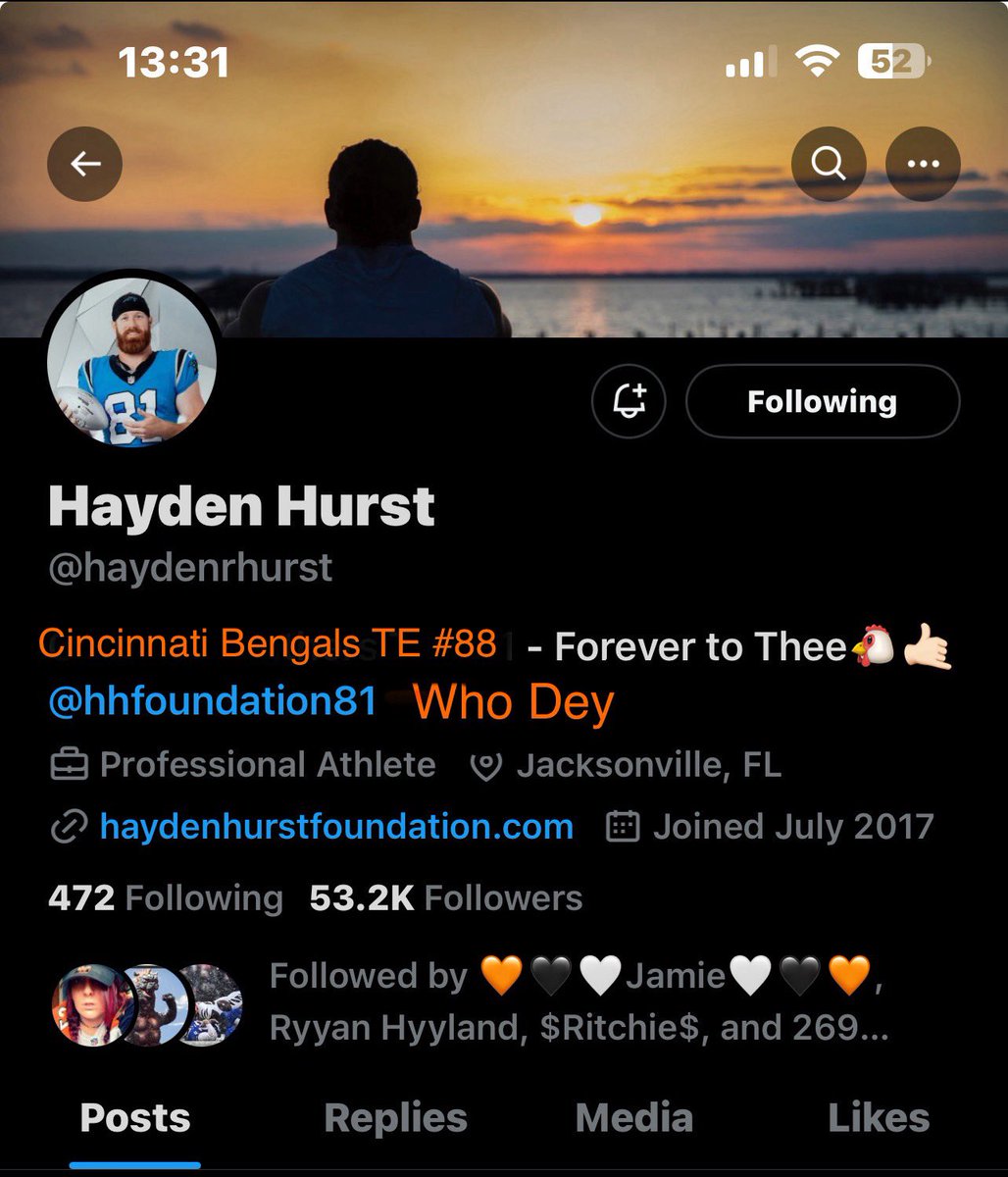 I don’t think @haydenrhurst is going to LA. Look his bio changed on Twitter… 😂 #WhoDey