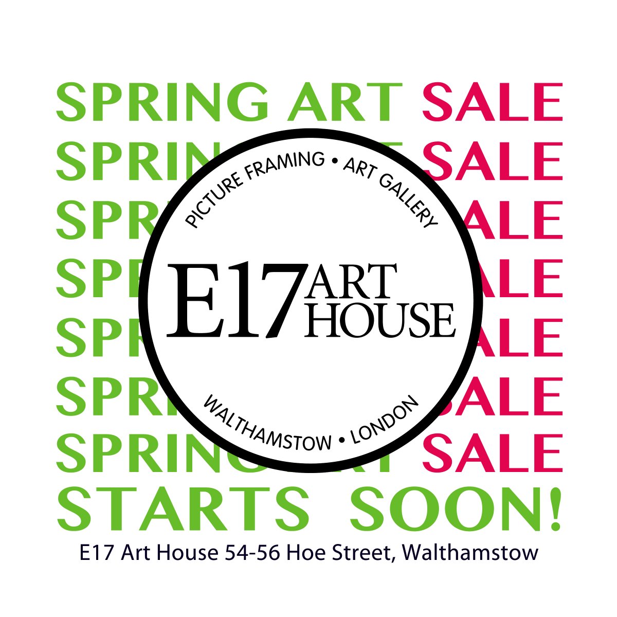 Our HUGE art sale starts soon! Pick up a bargain, support Waltham Forest artists, and discover art you'll love to fill your home with.
Find us at 54-56 Hoe Street E17. Open Wednesday to Saturday 10am-6pm.