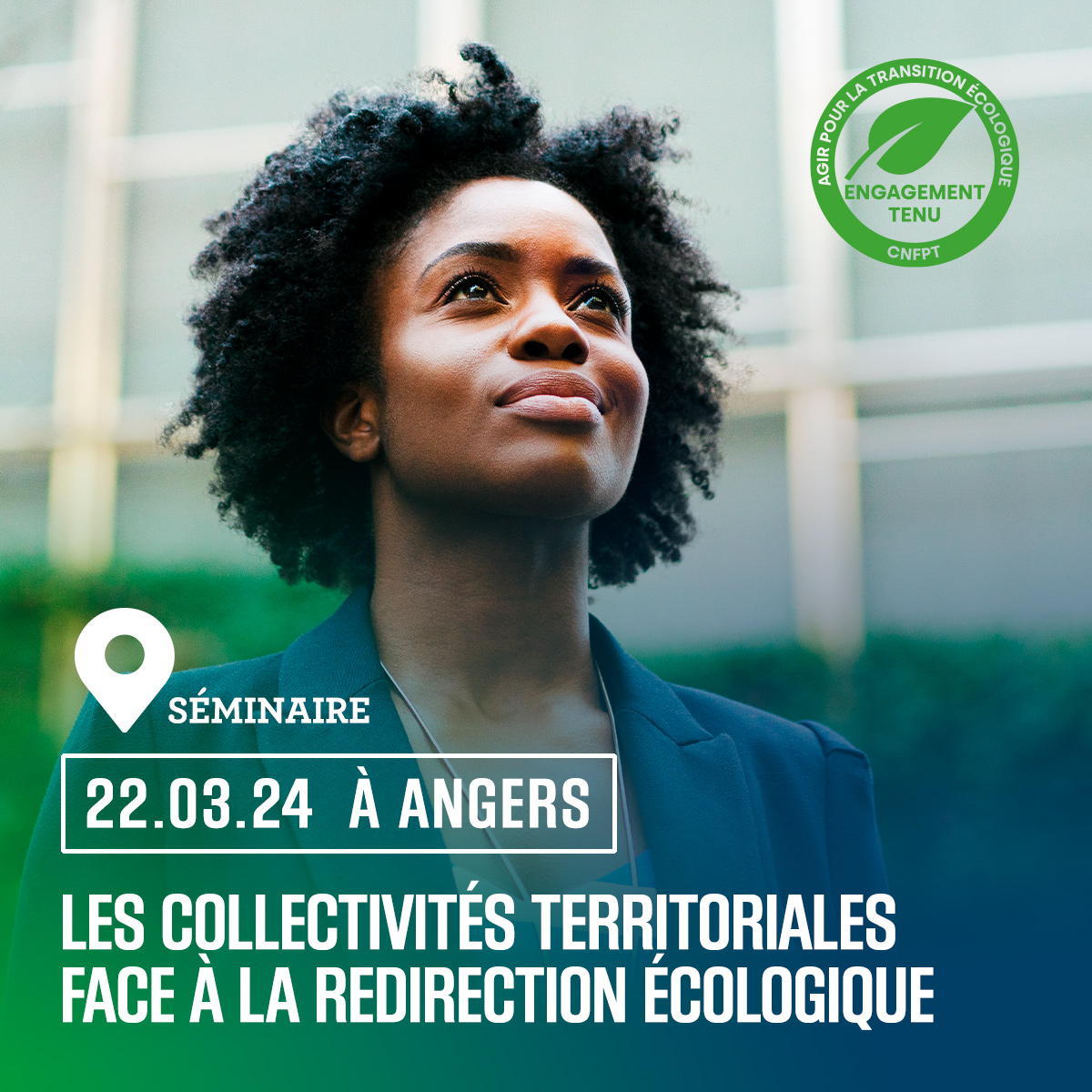 cnfpt's tweet photo. 🌱La « redirection écologique », kézaco? Pour tout savoir sur cette approche -visant à opérer des arbitrages environnementaux plus importants afin d’éviter les « futurs déjà obsolètes »-, une centaine de dirigeants territoriaux du #GrandOuest se rassemble pour un séminaire dédié! https://t.co/sQVizzepY6