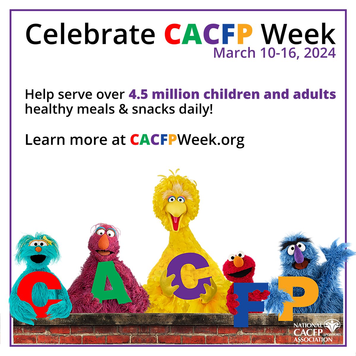🍎Did you know? #CACFP supports healthy meals & snacks for 4+ million kids each DAY in #childcare, #HeadStart & #afterschool programs! Join us to support the Early Childhood Nutrition Improvement Act & the Child Care Nutrition Enhancement Act! bit.ly/48UlaH7 #CACFPWeek