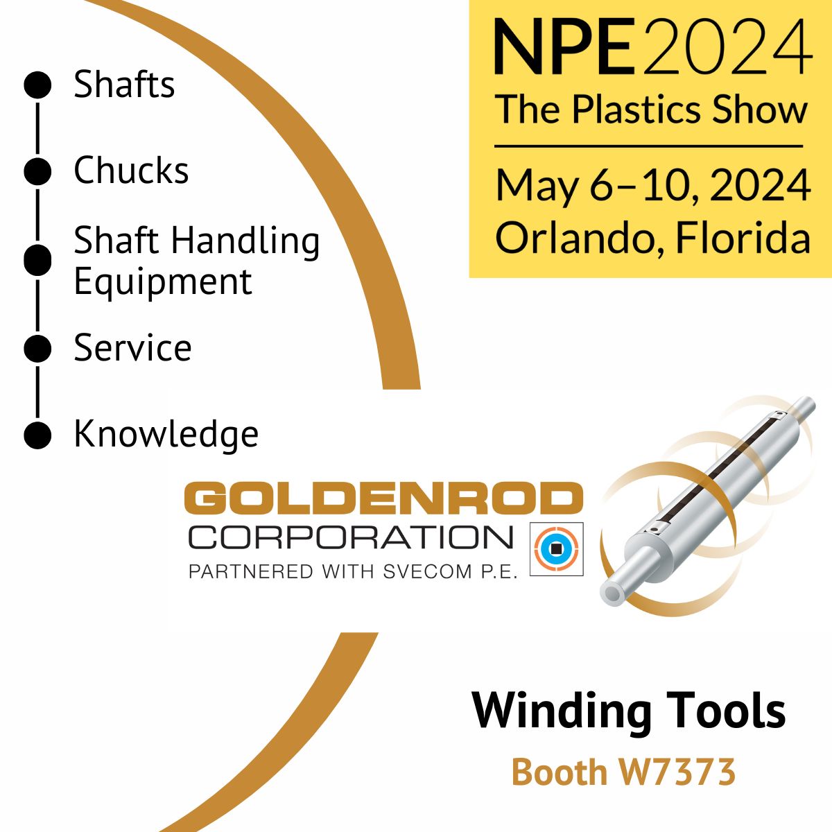 We are looking forward to #NPE2024 in May! We will be showing our latest winding tools for plastics extrusion applications including shafts, chucks and shaft handling equipment. We hope to see you in Orlando #plastics #converting #shafts #chucks #windingtools