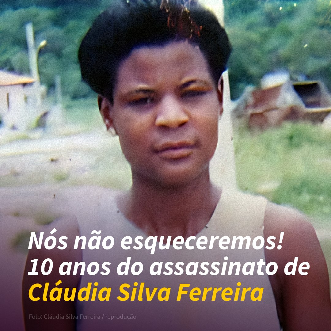 nosmdaperiferia's tweet photo. Hoje, 14 de março, completou 10 anos do assassinato de Cláudia Silva Ferreira, de 38 ano. Ela foi morta pela Polícia Militar do Rio de Janeiro. https://t.co/3XwdzXCo2Q