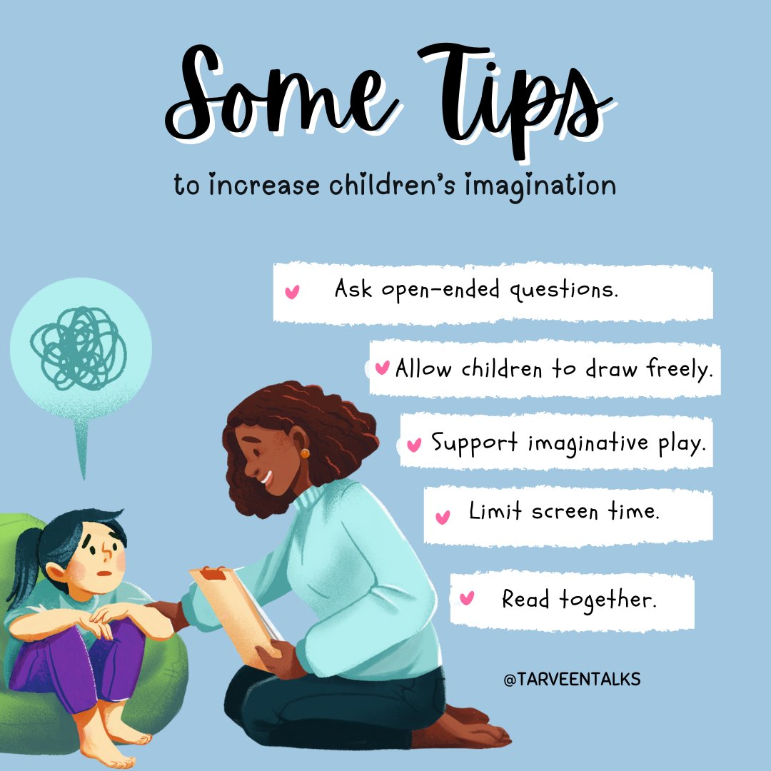 tarveentalks's tweet photo. Unlock the power of imagination in your children with these parenting tips! 
Follow @Tarveentalks for more
.
.
#ImaginationMatters #CreativeKids #PlayBasedLearning #InspireCuriosity
#FamilyLove #BondingTogether #CherishTheMoments #ParentChildConnection
#PositiveParenting https://t.co/TpqZ2KF9h8
