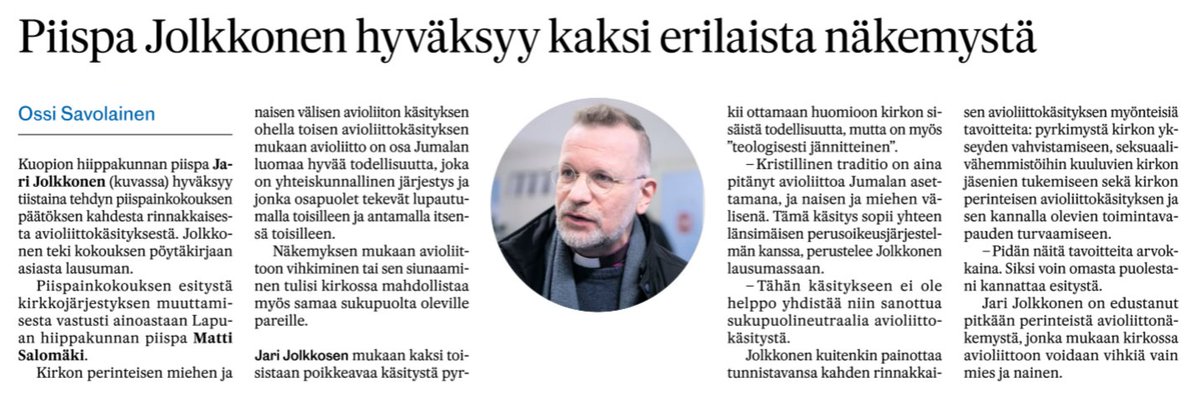 markkumyllykan2's tweet photo. Ex-"originalisti" @PiispaJari on loikannut "elävä #raamattu" -porukkaan, joka hyväksyy homoparien avioliittoon vihkimisen.
Raamattu: #homous on #synti, homot on tapettava.
#Taikasusko`vaisten ykseys on koetuksella, jos piispojen esitys menee läpi.
Lähde: @Savon_Sanomat 14.3. https://t.co/UO1NdO0L4x