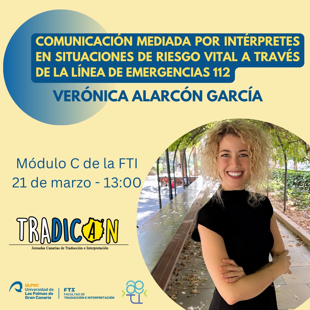 Verónica Alarcón García pone el broche de oro al primer día de las jornadas con su ponencia sobre la comunicación mediada por intérpretes en situaciones de riesgo vital a través de la línea de emergencias 112. Habrá incluso una simulación basada en una situación real. 📞❤️