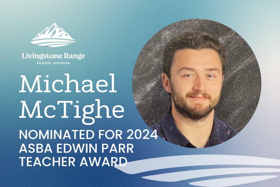 Congratulations to Michael McTighe, LRSD's nominee for the 2024 @ABSchoolBoards Edwin Parr Teacher Award! Michael is an amazing first-year teacher, teaching Grade 7 at @fp_walshe in Fort Macleod. lrsd.ca/our-division/n…