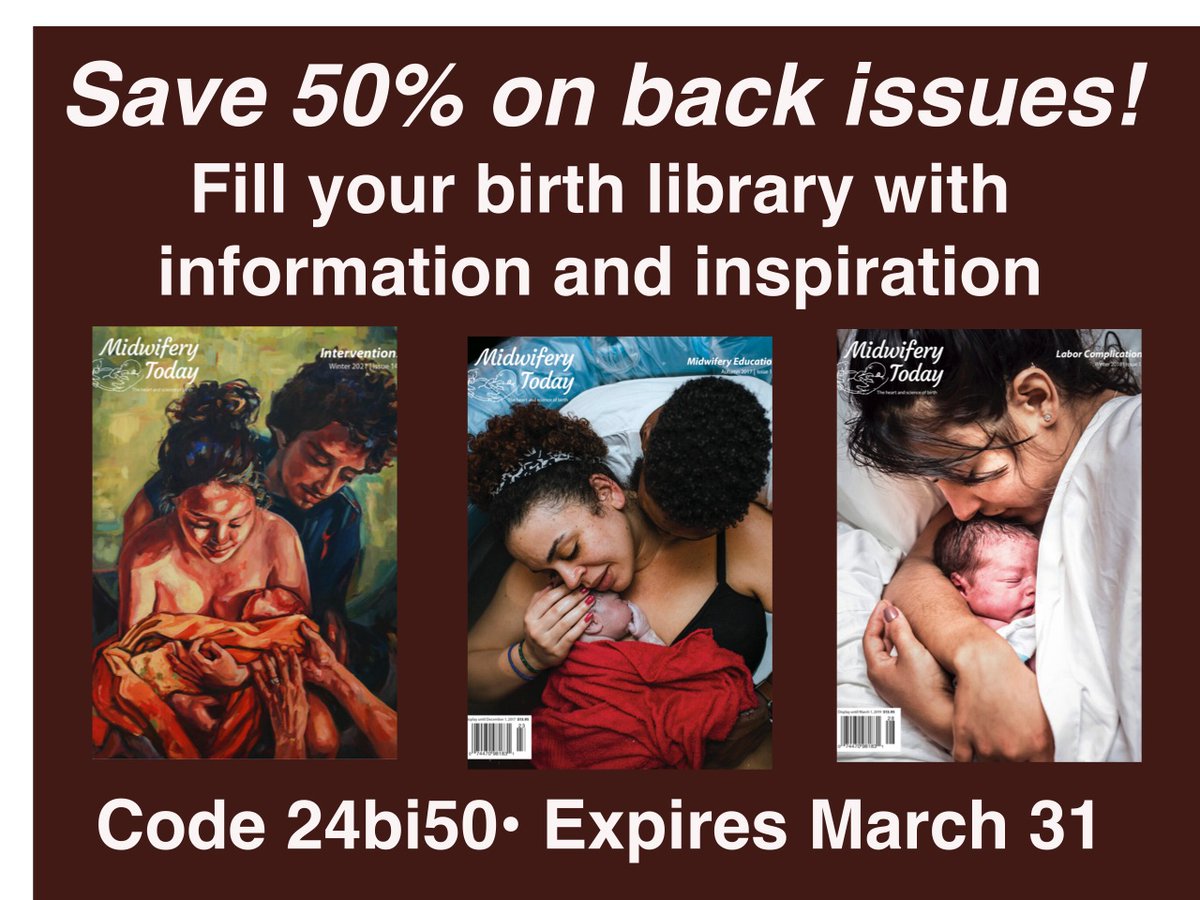 Save 50% on all Midwifery Today back issues! Code 24bi50 Offer expires March 31 midwiferytoday.com/product-catego…