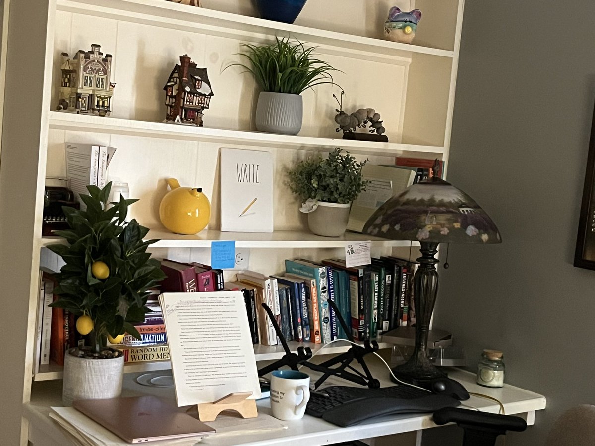 I added trees to my office to make it more of a calming haven for writing. What does your writing space look like? #amwriting #writers #amwritingfiction #amediting #author #authorcommunity #Authors #writerscommunity #writerslife