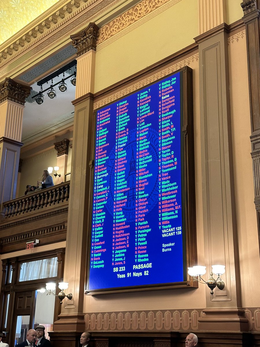 SB 233 the Georgia Promise Scholarship Act has passed the House. We are going to empower our parents to make the best educational decisions for their children and give them the tools to succeed for generations to come!