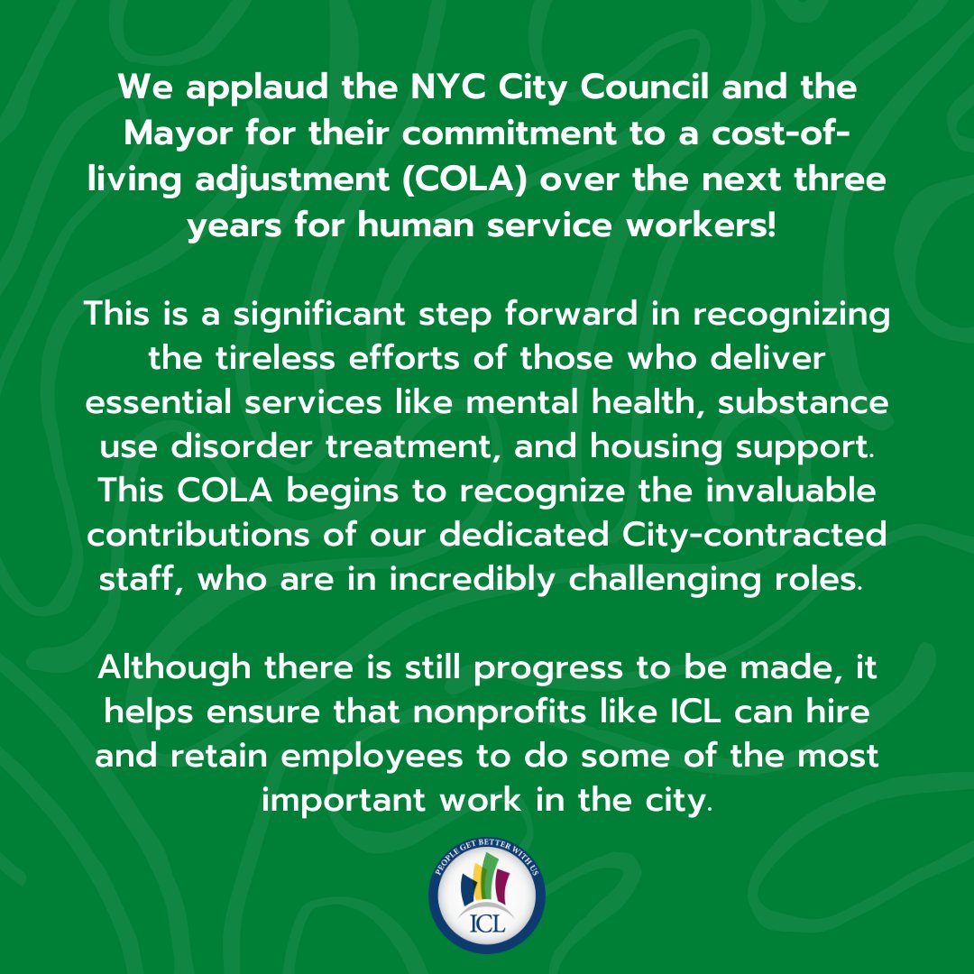 Thank you @NYCCouncil, @NYCSpeakerAdams, and @NYCMayor for your commitment to supporting human service workers! 👏💛