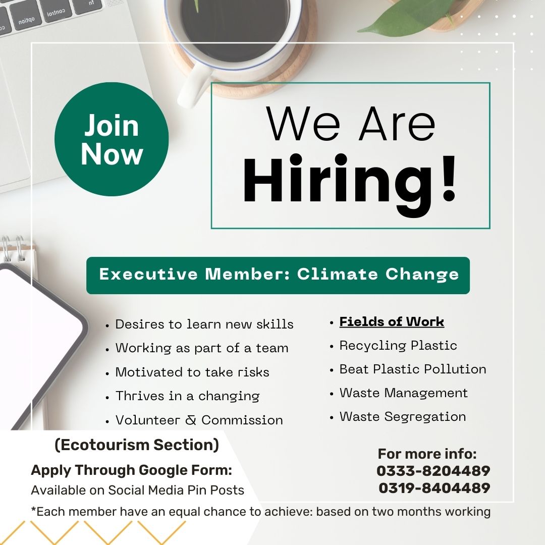 ecopakdiscover's tweet photo. Join Us! Executive Members Needed!
Passionate about ecotourism and making a difference? Join our team in Isb/Rwp.
Requirements
Enrolled in BS 1-5 or MS 1-2
Available 8-10 hours/week
Apply Now
Registered members: PKR.150/-
New members: PKR.650/-
#EcoTourism #Pakistan #Advocacy https://t.co/hEnQjtyNZr