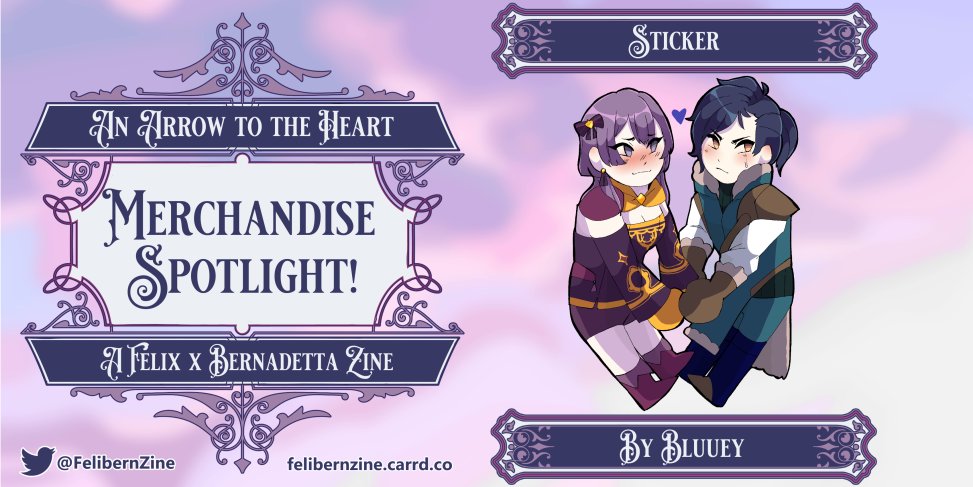 FelibernZine's tweet photo. 💜💙MERCH SPOTLIGHT💙💜
Our final piece of merch is this lovely sticker by @bluueygooey !!
We are so excited for the zine's official release TOMORROW! https://t.co/YR5SNaIbx0
