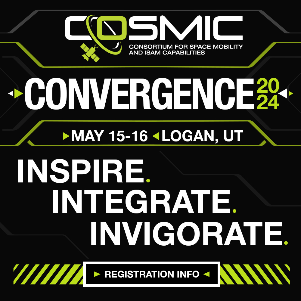 🌠Registration now Open for COSMIC’s one In-Person Meeting for 2024 cosmicspace.org/convergence202……
COSMIC Convergence is a meeting of ISAM experts, users and practitioners that are working to propel the widespread adoption of ISAM capabilities across the space enterprise. 📷 🚀