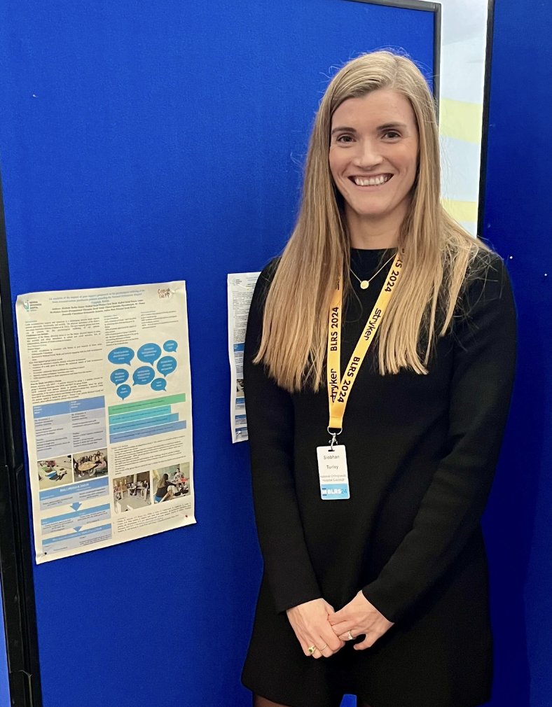 Proud of Siobhan Turley, Senior Medical Social Worker, and @CappaghKids Team representing @NOHCOrthopaedic at the 2024 British Limb Reconstruction Society Conference (#BLRS2024) in Glasgow. Siobhan presented her work on peer support group benefits in #LimbRecon