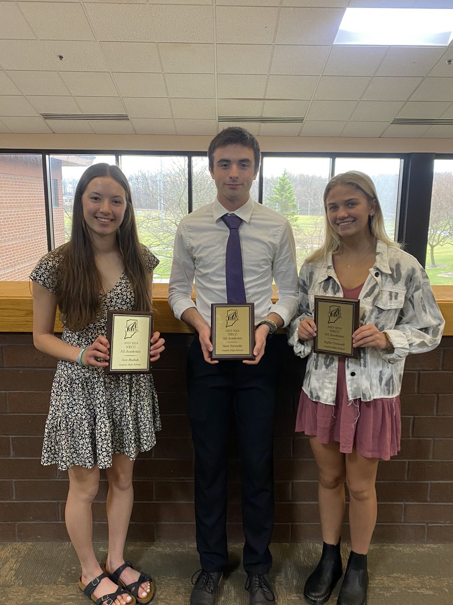 SteveLantz1's tweet photo. Congratulations to Ava Budak, Sam Yarnelle, and Kylie Caswell being named to the NECC All-Academic Team!  Outstanding accomplishment! #Apride https://t.co/icz75Z8fqk