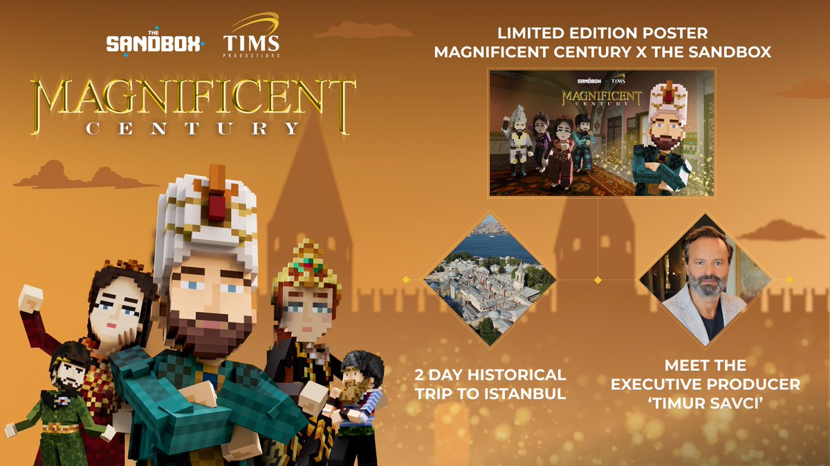 🎬Muhteşem Yüzyıl Avatar Koleksiyonu ile heyecan verici maceralar sizi bekliyor! 🏰✨

🌟Tarihi Tur: 5 kişiye 2 günlük tarihi gezi ile İstanbul'un zengin tarihini deneyimleyin!
🌟Timur Savcı ile özel bir online buluşma ile #MuhteşemYüzyıl'ın ardındaki dünyaya dalın.
🌟Sınırlı