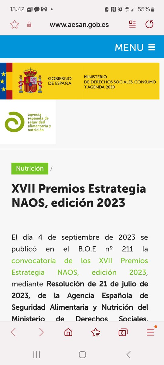 Cesarbustosm's tweet image. Me alegra muchísimo compartir que @SociedadSeedo recibe el reconocimiento de la estrategia #NAOS con las formaciones a pacientes con obesidad y profesionales sanitarios, sobre ejercicio y actividad física, en hospitales. Esto es un premio para todo Seedo.
@PineloManu @ma_rojo