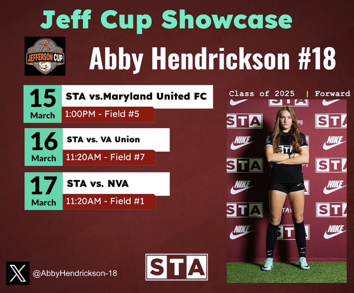 AHendrickson_18's tweet photo. Heading down to Virginia this weekend for Jeff cup!! @STA_2007GA @jeffersoncup https://t.co/vfpKTGvZPL