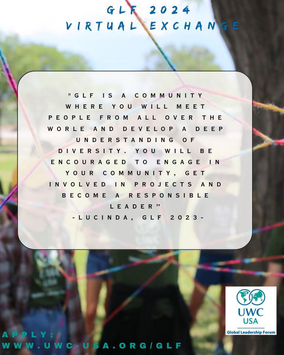 Join us this summer! 
GLF 2024