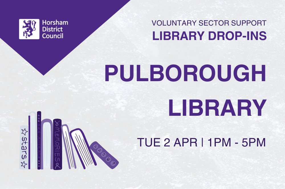 Come along to Pulborough Library to meet the team! Tuesday 2 April, drop in from 1pm - 5pm. We can: - Help you find a local volunteering role - Help charities and community groups with governance, funding and volunteer recruitment @WSCCLibraries @HorshamDC @HorshamWardens