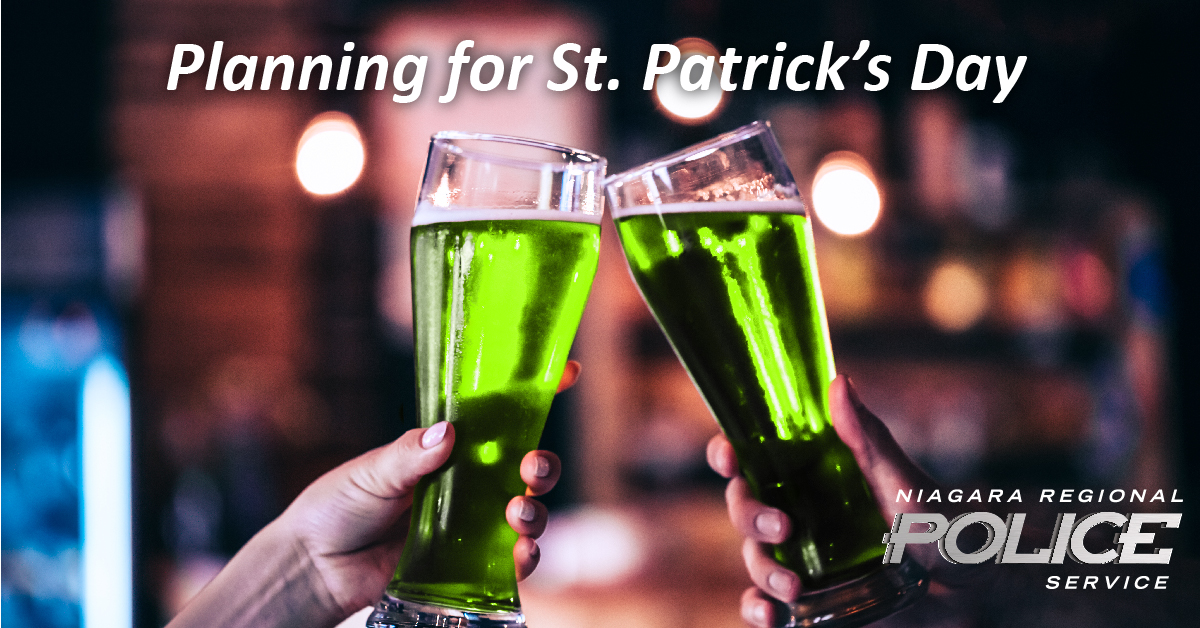 NiagRegPolice's tweet photo. It's almost St. Patrick’s Day! We know this is a popular event within #Niagara, so we will be out with an increased patrol presence to ensure there is no drinking and driving or underage drinking.
Remember, we also know where the good spots are.
#StPatricksDay #ThePoPoKnow https://t.co/Dsp313YrF1