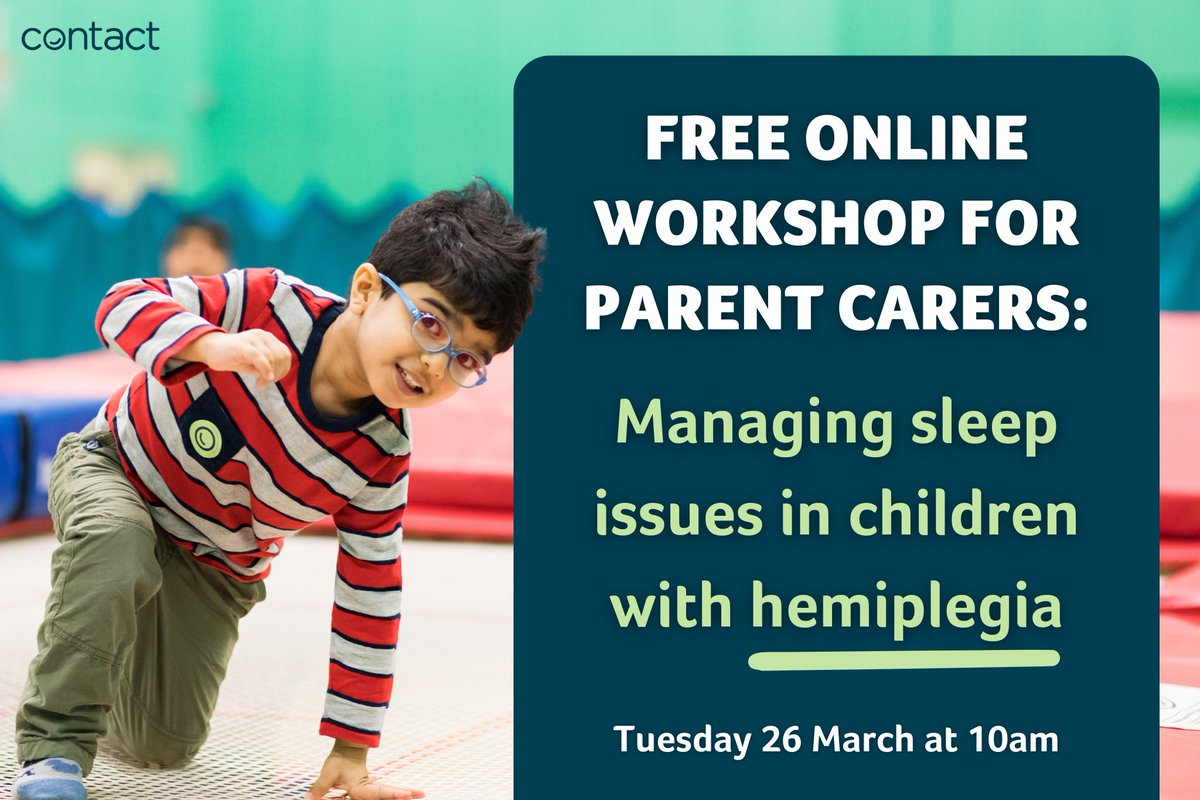 We’re offering a FREE online workshop on 26 March for parents of children with hemiplegia who have issues with sleep!

You’ll learn about sleep processes, common issues, strategies to help your child, and where to get further support.

👉 Book your place: bit.ly/Hemi-Sleep