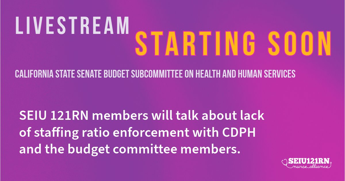 📽NOW: Livestream starting soon! California Senate Budget Subcommittee 3 on Health and Human Services senate.ca.gov/media/senate-t…