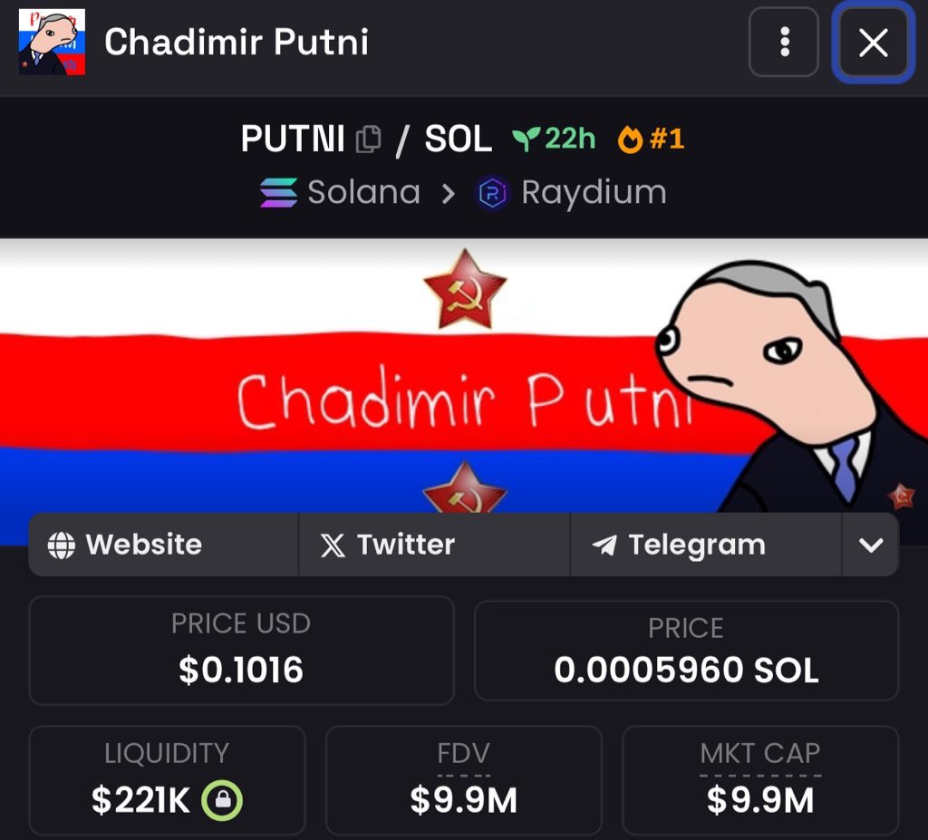 HippyinvestorNY's tweet photo. Yall bought $putni yet ? Russian elections is the 17th https://t.co/MoO1GRysBv