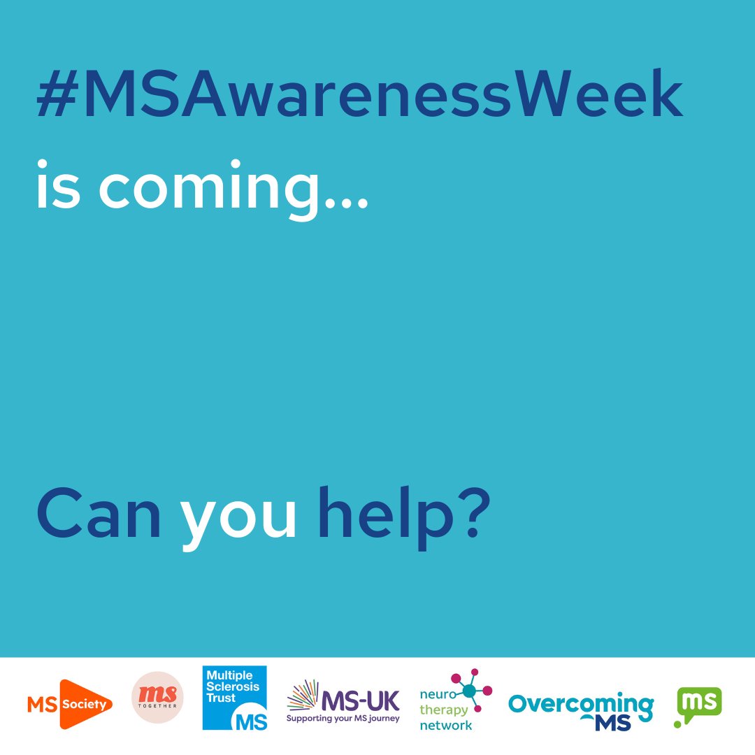 Do you find some MS symptoms difficult to talk about? You're not alone. This MS Awareness Week (22–28 April), along with other MS charities, we want to break the stigma and get people talking. If you have ten minutes spare, please fill in our survey: mssoc.uk/3OH9C1T