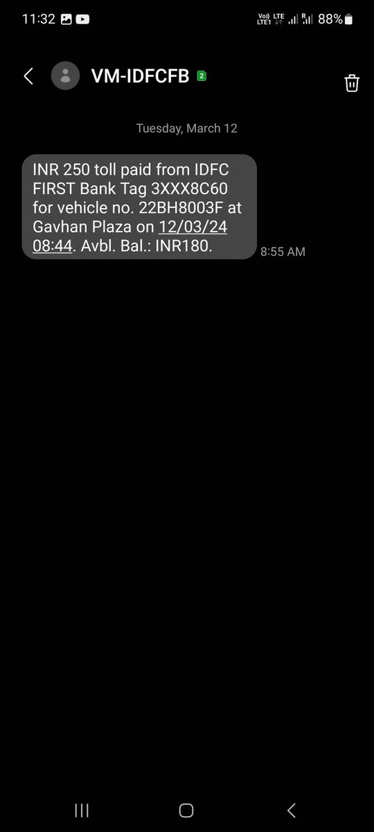 Sahsirr's tweet photo. @nishantsetia73 @Paytmcare @nitin_gadkari Mera bhi car Jaipur me ghar pe parked hai aur Mumbai me toll kat gaya 2 times at Gavhan plaza. Disgusting. https://t.co/L5VqENoVKH