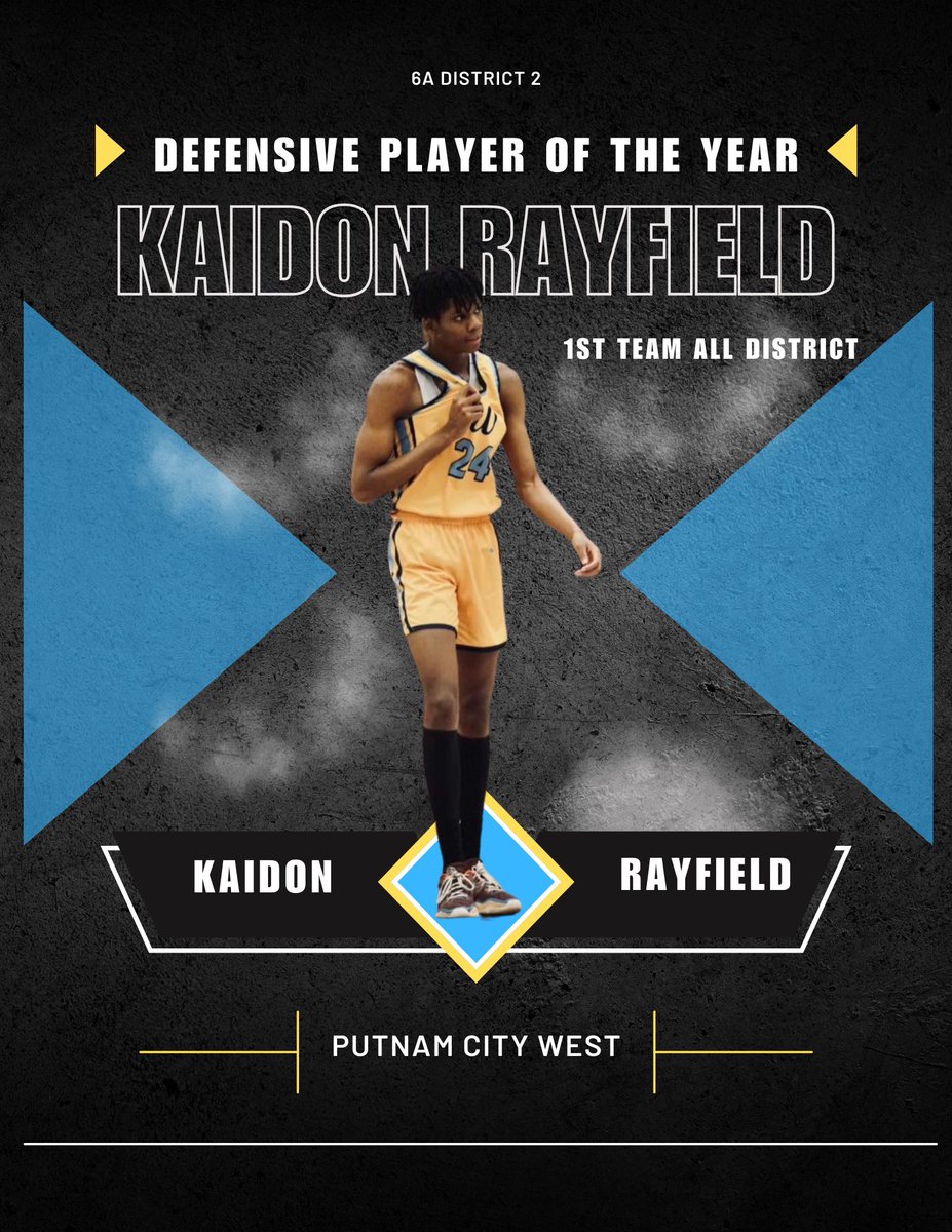 CONGRATULATIONS TO THE CO-DEFENSIVE PLAYER OF THE YEAR & FIRST TEAM 6A DISTRICT 2 SELECTION @KaidonRayfield 🤿