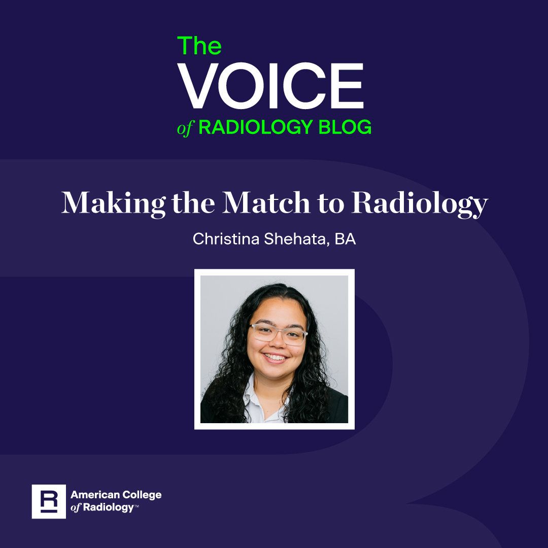 Happy Match Week! @Tina__Shehata shares her #Match2024 journey and tips for students applying to radiology residency in this #VoiceofRadiology blog ➡️ bit.ly/48Q5sMd