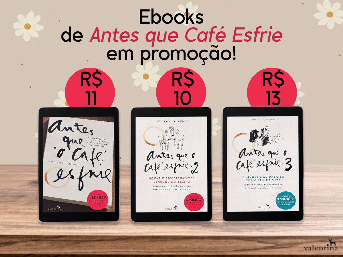 A série mais cativante do momento, com o incrível poder de aquecer nosso coração. Faça a viagem e viva uma emoção transformadora. Antes que o café esfrie: amazon.com.br/Antes-caf%C3%A… Antes que o café esfrie 2: amazon.com.br/Antes-que-caf%… Antes que o café esfrie 3: amazon.com.br/Antes-que-Caf%…