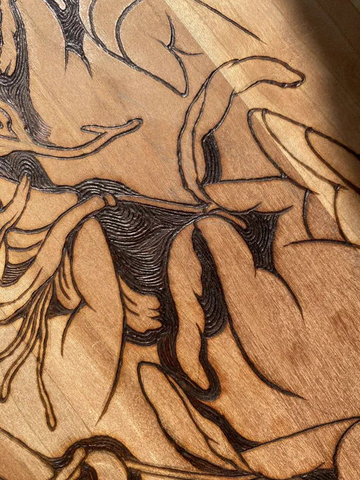 Working on a big piece for a gallery show ( I've only really submitted small pieces, and this one is huge in comparison ) - very nervous but excited! 