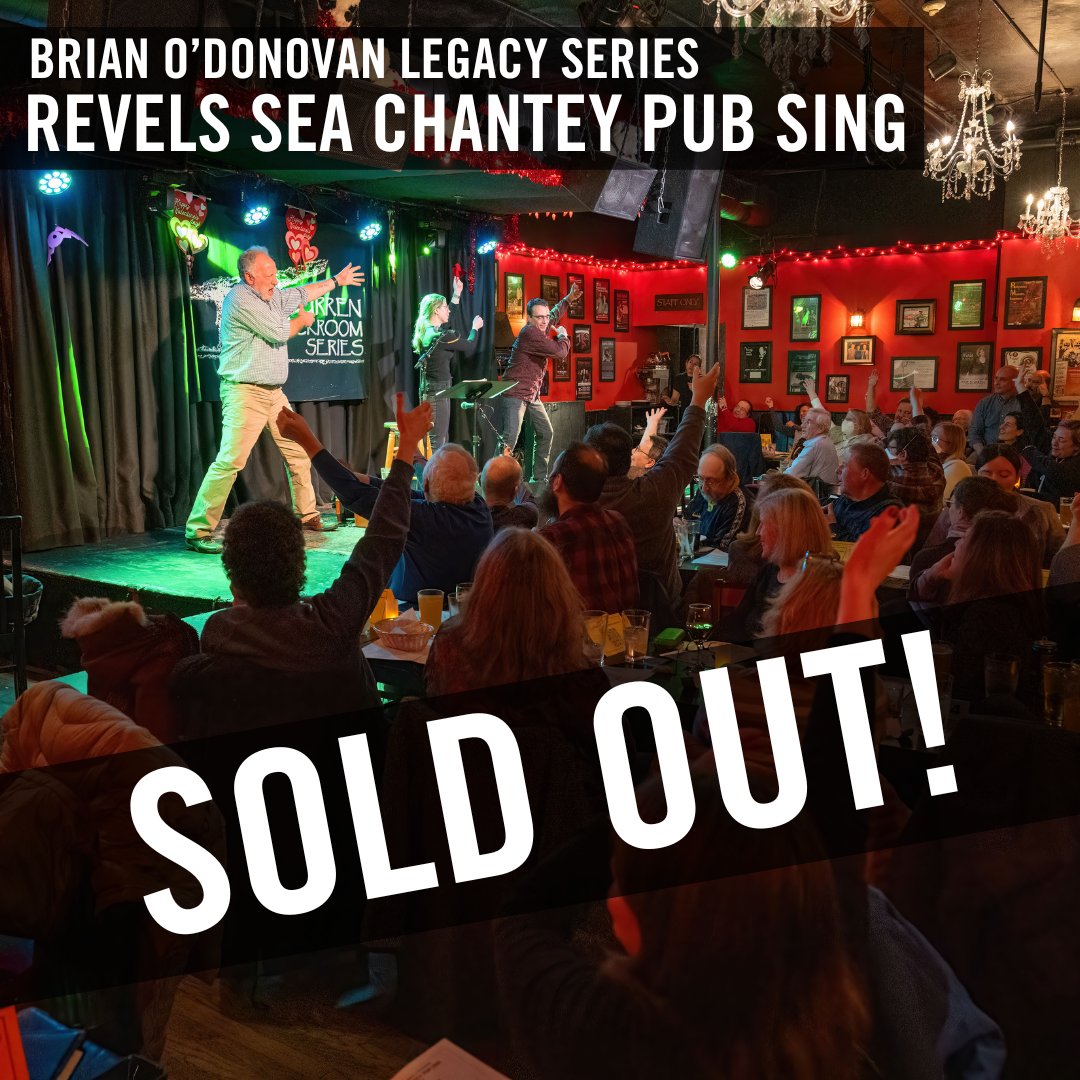 Our April Sea Chantey Pub Sing is officially SOLD OUT. Thank you to all who bought tickets - we can't wait to sing with you!

If you missed your chance to get Pub Sing tickets, don't worry! We have several exciting programs coming up - learn more at revels.org.