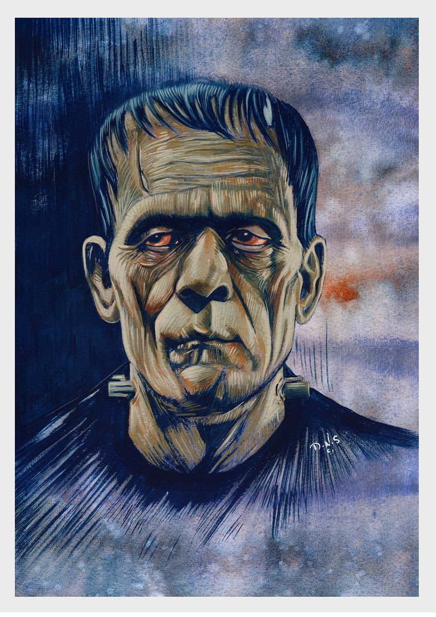 ok buy both A4 paintings for £150 plus shipping DMs open Reposts appreciated ty! #art #sellingart #artcollectors #universalmonsters #Frankenstein #horrorart #horrormovies #horrorartist #commissionsopen #Freddykruger #ogartforsale