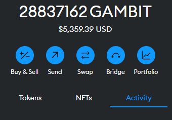 claimed $GAMBIT airdrop x.com/Play_Gambits/s…