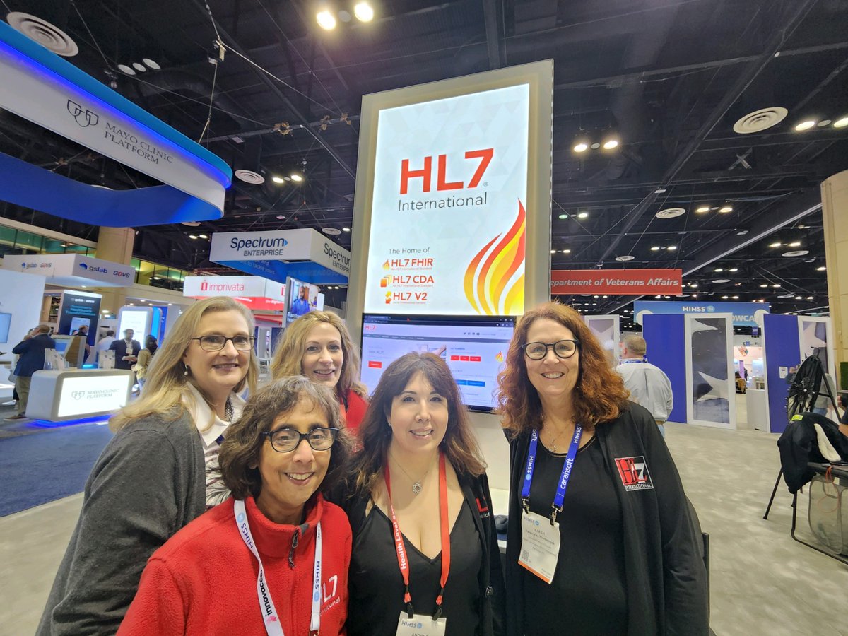Only a few hours left to meet the women of #HL7 in booth 3760 before #HIMSS24 is a wrap! If you missed our recent webinar on women's experiences in #healthcare standards or want to learn about upcoming women's receptions, click here 👉 hubs.ly/Q02pvZW40