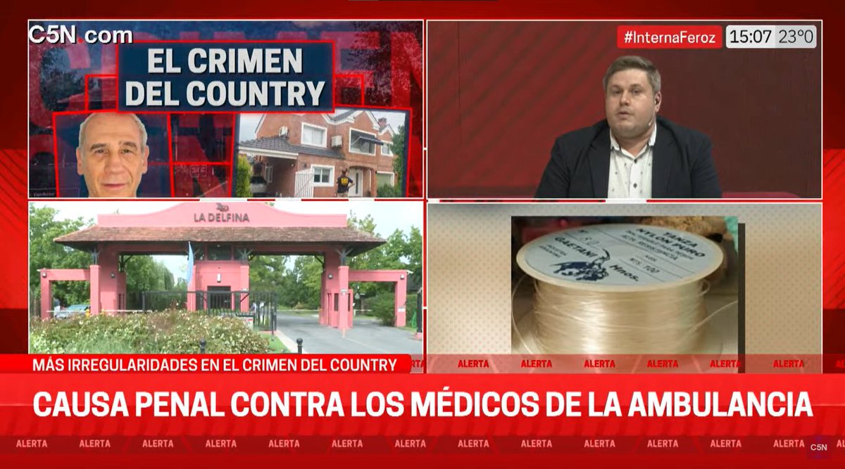 DRecchini's tweet photo. Otro escándalo en el crimen del country: Causa penal a médicos de la ambulancia de la empresa Vittal. El médico que firma la constatación de óbito de Roberto Wolfenson, ese día no fue a trabajar. Y el médico que fue en la ambulancia dio una falsa identidad al ingresar al country. https://t.co/uEVP7uXDGC