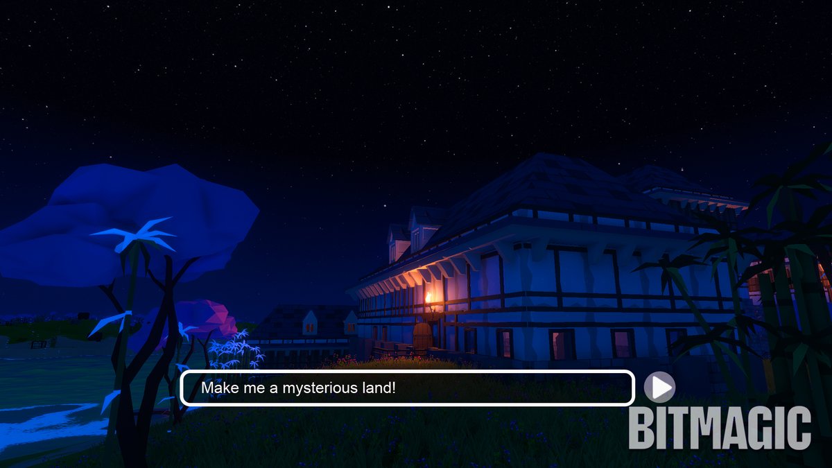 BitmagicAI's tweet image. Tomorrow is the big day. We’ll have a press release coming out with all the news... But we’ll release it here, too... Get ready! #imagineGames #Bitmagic #TextToGame