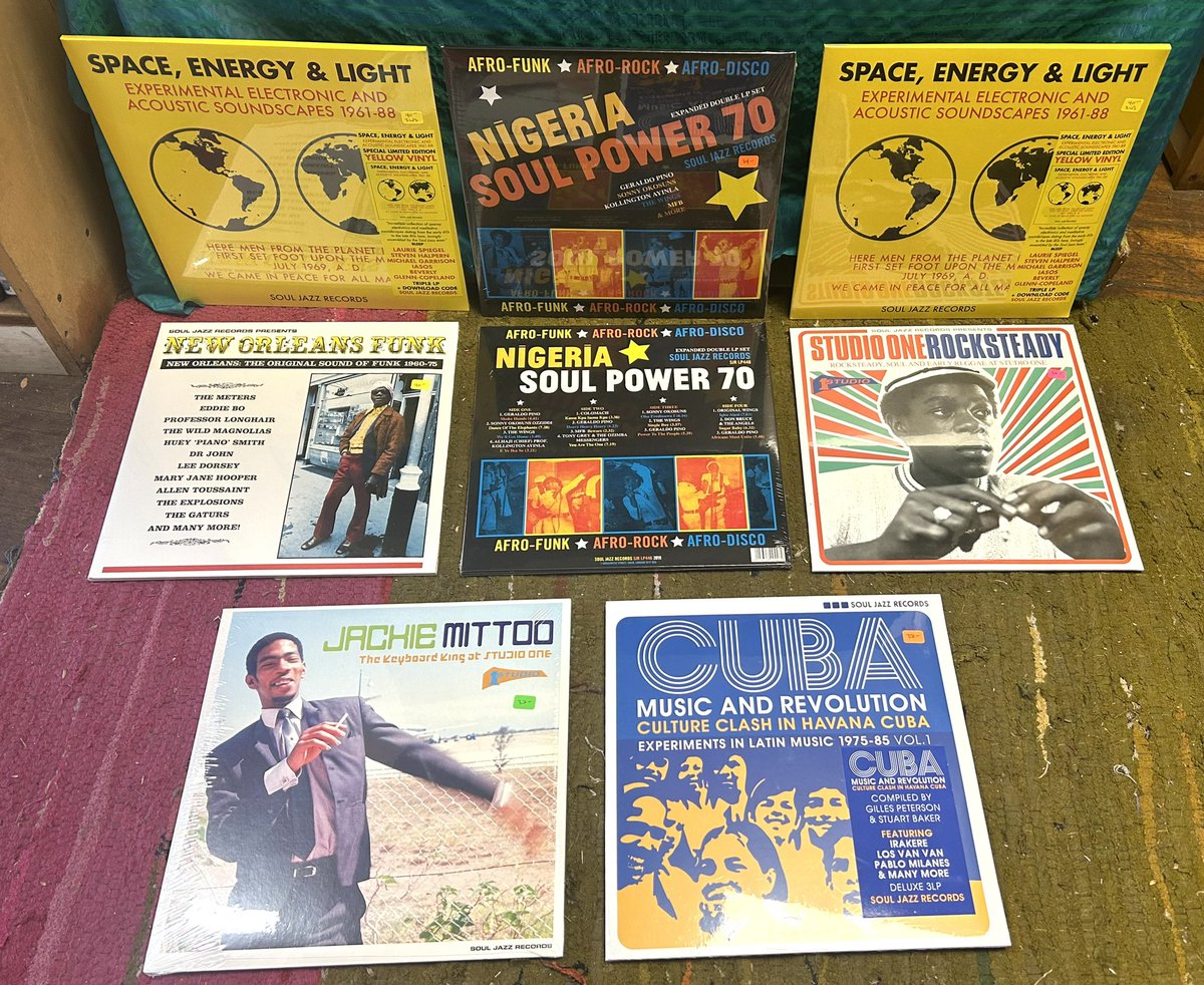 NormalsBooks's tweet photo. High quality groove packed #SoulJazz restocks! To quote, since it’s baseball season, beloved O’s sportscaster Chuck Thompson, “Whoah Nelly that ain’t cheap!” But they’re imports & great pressings. A lot of bang for your buck. #BaltimoreRecordStore https://t.co/4k7RgHMIHP