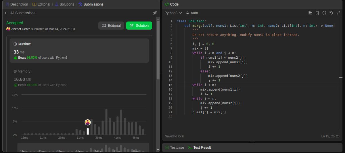 Abenet_'s tweet photo. #Day2 of #100DaysOfALXSE. 
🐍 Today, I've been putting the pieces together in my Python ORM project of #ALX_SE program.
Simultaneously, I've been delving deep into LeetCode algorithms, sharpening my problem-solving skills.

Consistency is 🔑!!
#ALX_SE #DoHardThings #IDoHardThings https://t.co/PGbO1VQ3f2