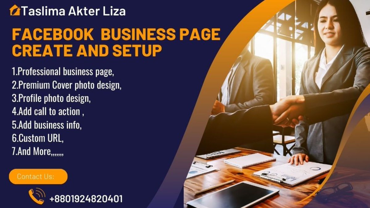How to Facebook business page create and setup?
I'm Taslima Aktar Liza, I am a professional Digital Marketer. Contact me to create and set up a professional Facebook business page to promote your brand and connect with your target audience. #linkedin #taslimaakterliza451a262a7